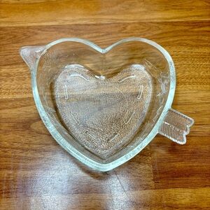Vintage Safe Bake USA Heart and Arrow Small Glass Baking Dish